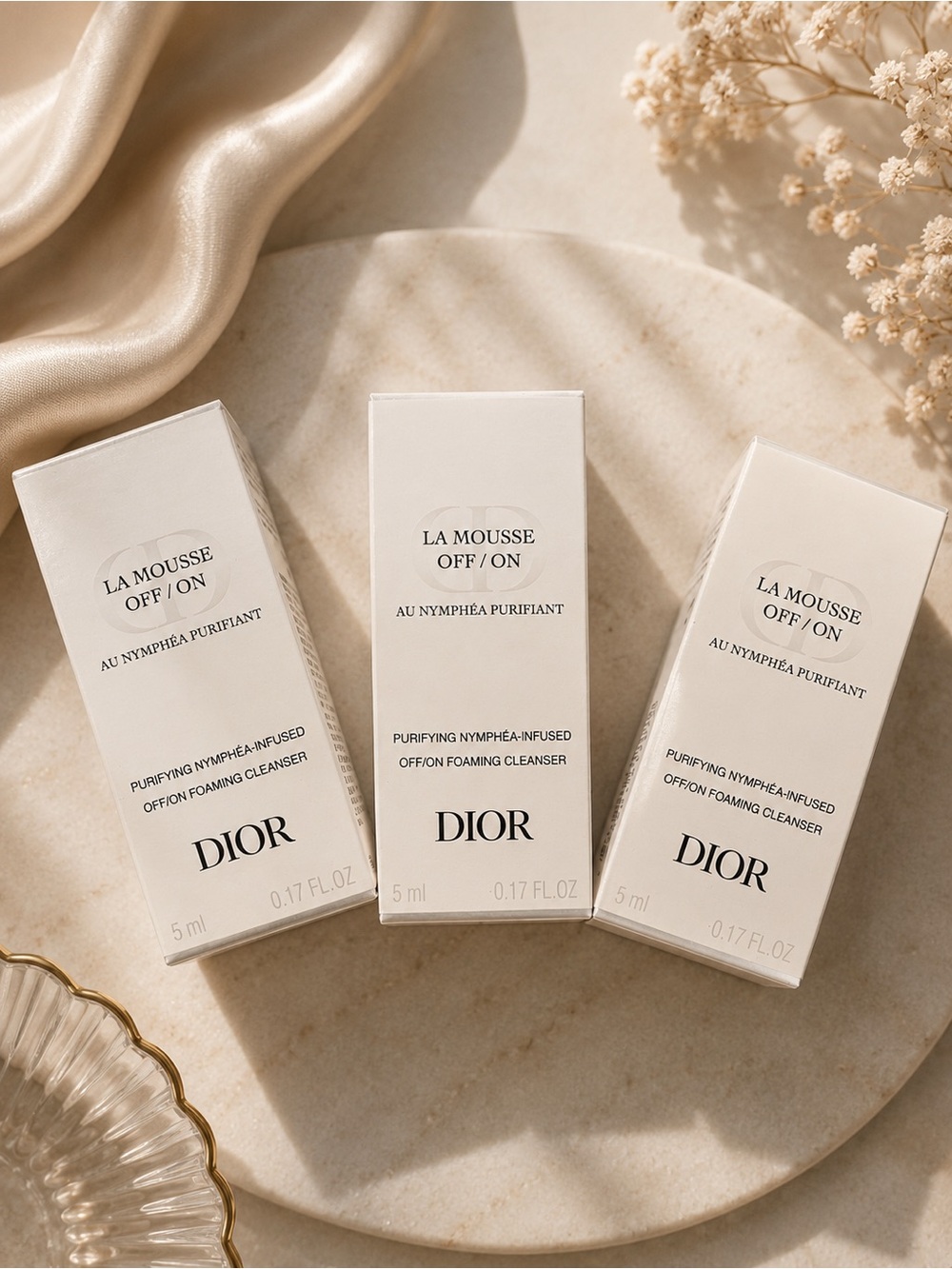 Dior Purifying La Mousse Off/On Foaming Cleanser 5ML - Bundle of 3
